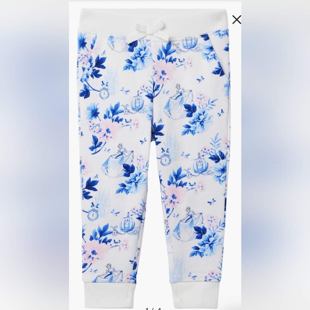 Janie and Jack X Disney Kids' Collab Cinderella' French Terry Graphic Joggers 5